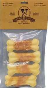 Rakun Tavuklu Pres Kemik Küçük Boy Köpek Ödül Maması 7,5 cm 4' lü Paket (Yeni)